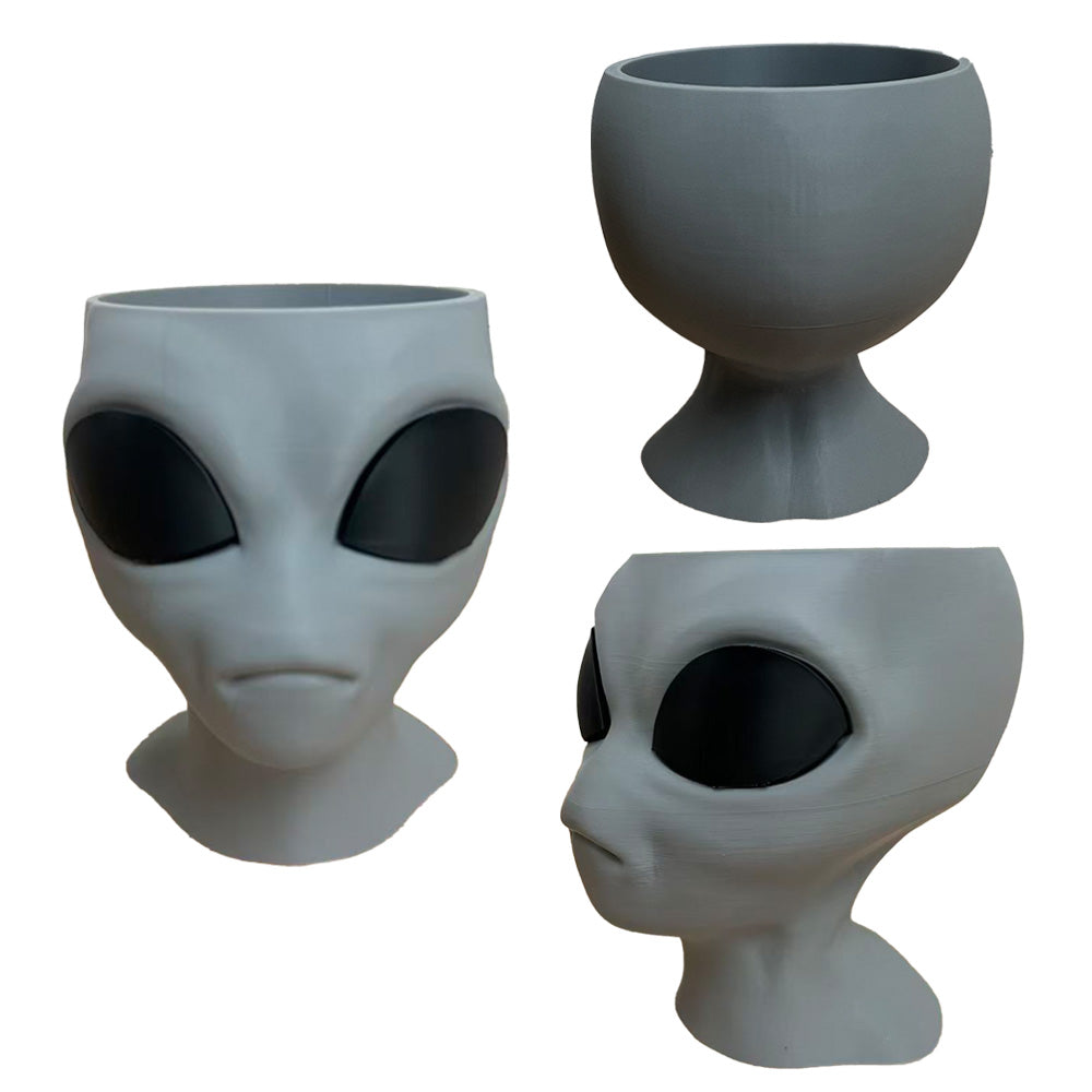 Alien Planter - Alien Bust Plant Pot - Scifi Indoor Planters - Space Indoor Home Decor - Cool Planters - Office Plant