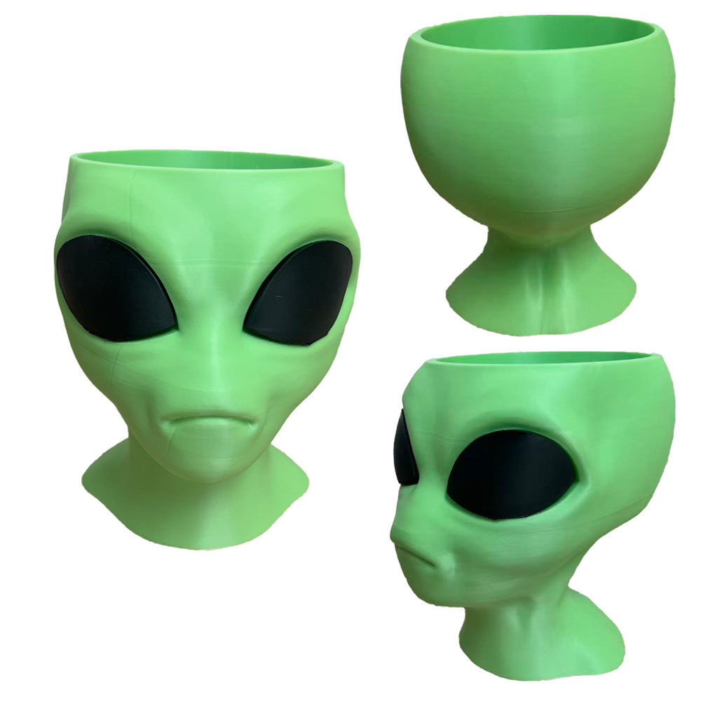 Alien Planter - Alien Bust Plant Pot - Scifi Indoor Planters - Space Indoor Home Decor - Cool Planters - Office Plant