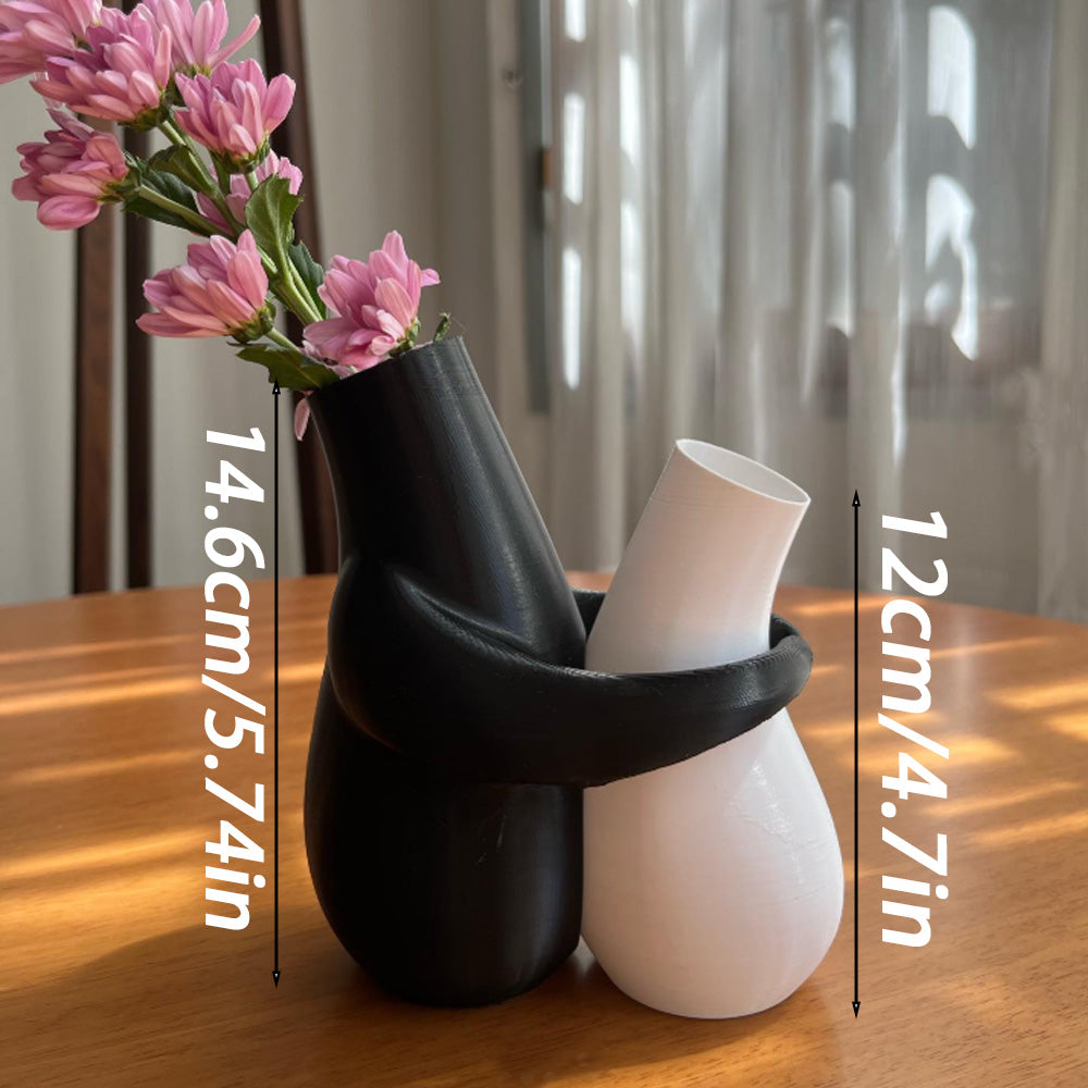 3D printedHugging Vases, decorative vase, suitable for office and home desktop flower pots, a gift for illustration enthusiasts, Valentine's Day, Mother's Day, Easter gift.