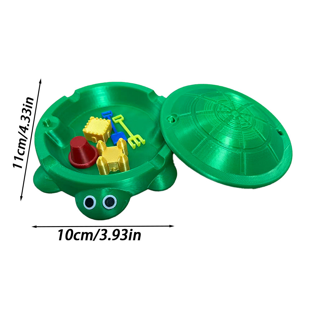 Mini Turtle Sandbox Desk Toy with Small Tools, Mini Zen Garden Fidget Stress Relief Toys for Adults and Kids, Desktop Decor Accessories for Home and Office