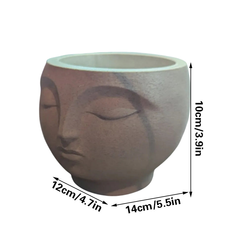 A 3D-printed, serene flowerpot, an eye-catching decorative piece for modern interior spaces. Suitable for planting small plants or succulents.