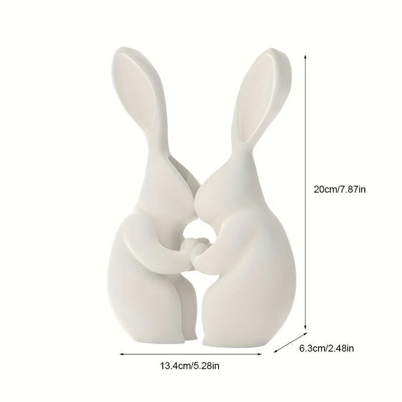 3D printed Easter bunny vase, ceramic-look plastic vase.black.