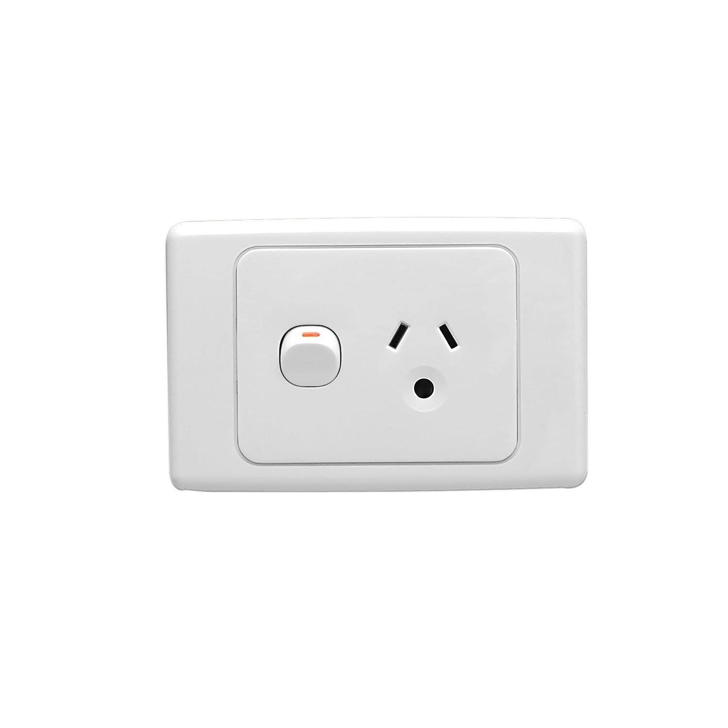 2000 Series Single Switch Socket Outlet, White Electric