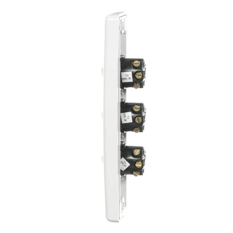 2000-2033A-WE- Switch 3 Gang Architrave 10A 250V