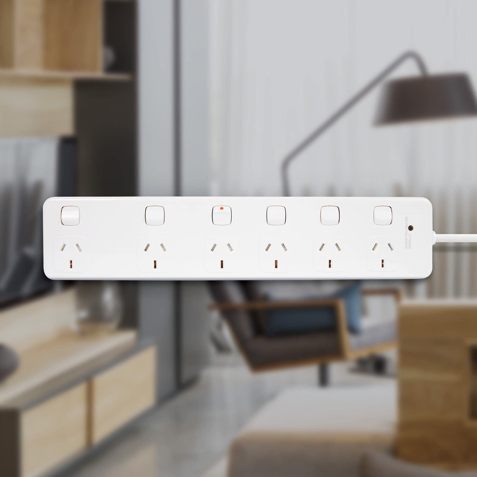 HPM D104PA6 6 Outlet Surge Protected Powerboard