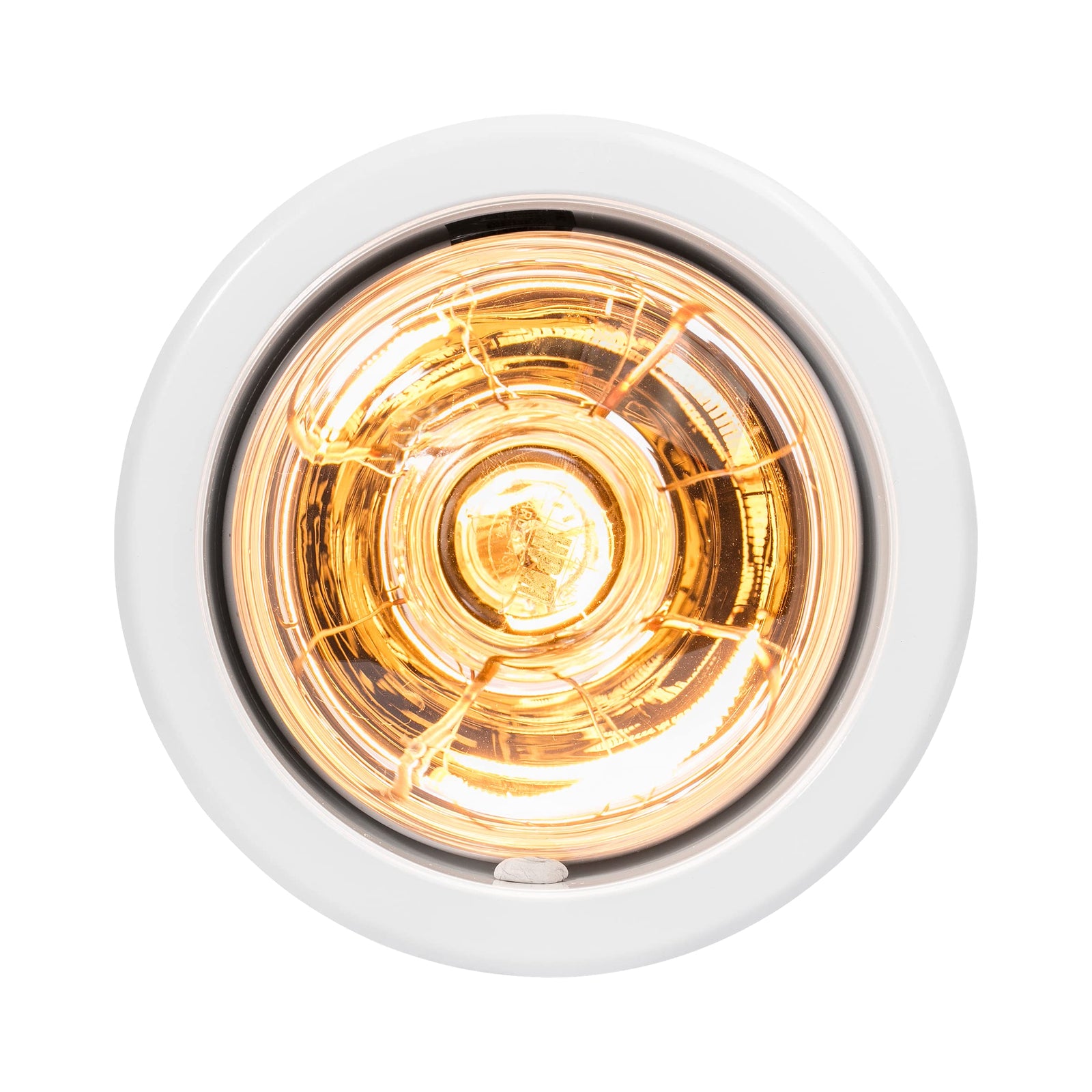 HPM 275W Round Bathroom Heater Single Lamp, 170 mm Fascia Size,White