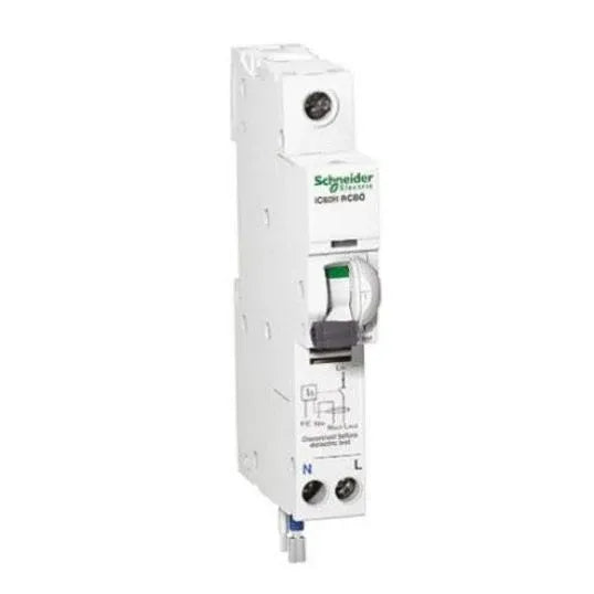 Schneider Acti9 iC60H Residual Current Breaker With Overcurrent Protection 1P + Ns 20A 30mA A type 10kA | A9D11820