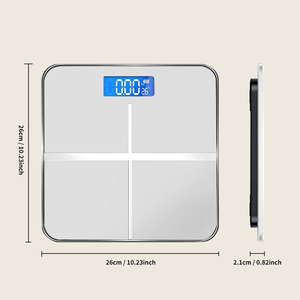 396-pound Weight Scale, Electronic Scale, Bathroom Scale, Personal Scale, High-precision Weight Scale, With LCD High-definition Display And Temperature Display (switchable KG/LB Units) Large Platform, Durable And Safe, Suitable For Various Scenarios