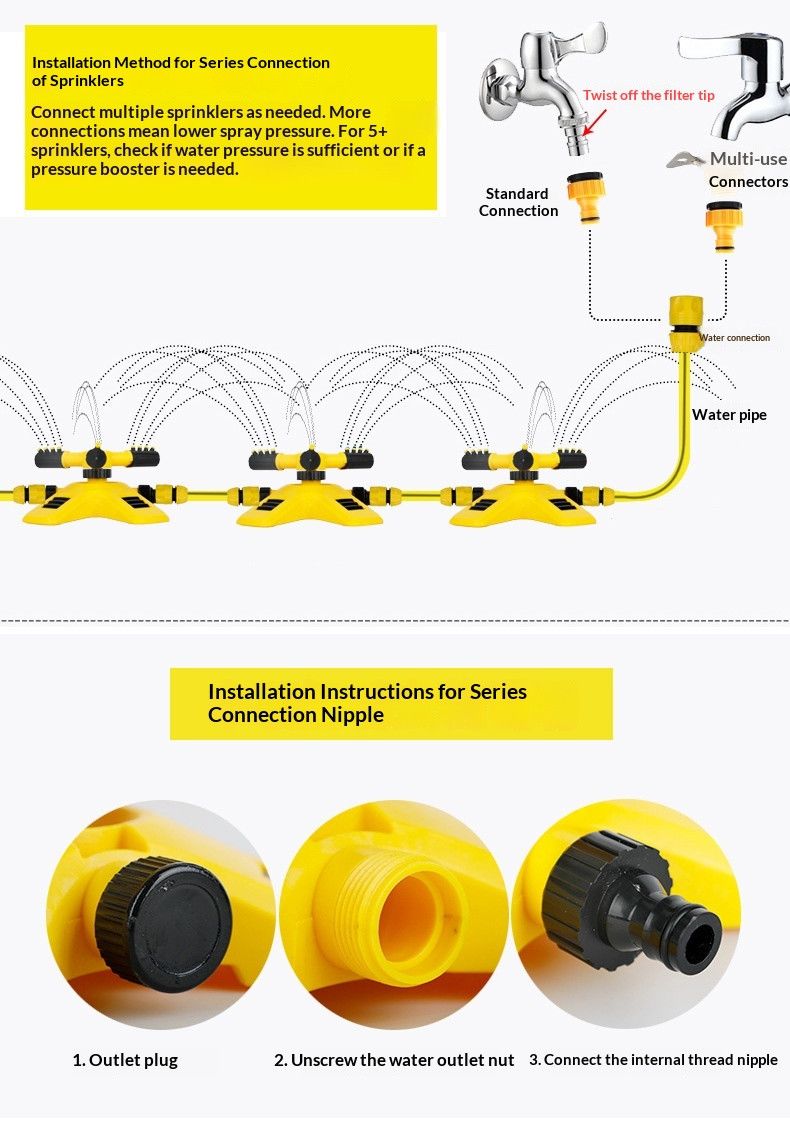 1SetSprinkler(Base+Trident)-Yellow