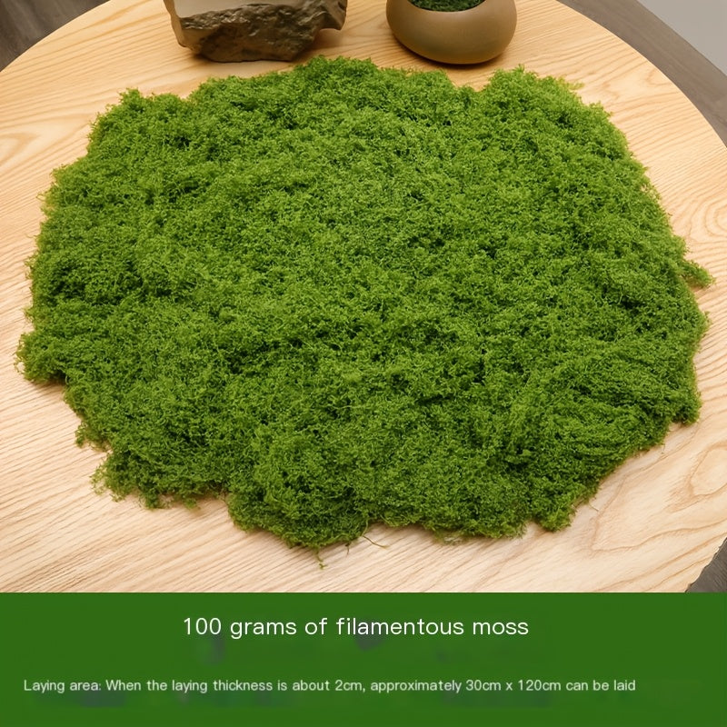 diy artificial moss lawn-Dark Green Filamentous Moss 50g