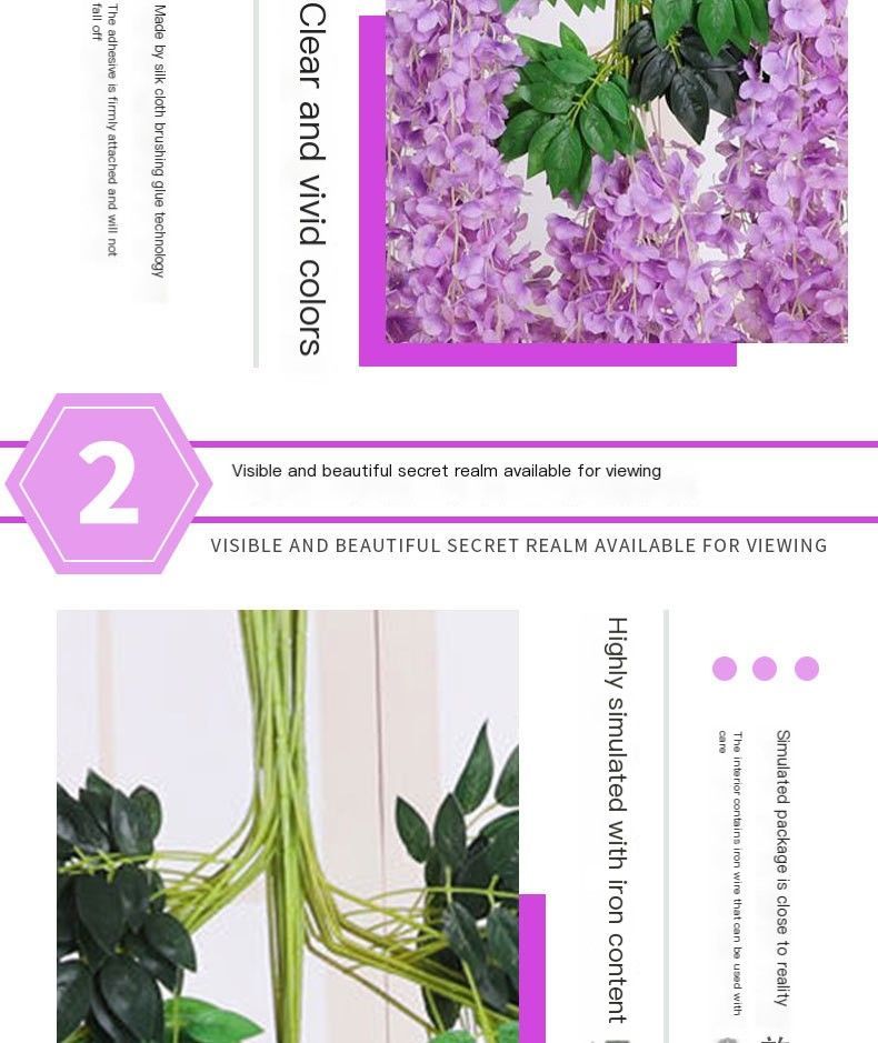 ArtificialLilacWisteria-RoseRed-110CM-12-StemPack