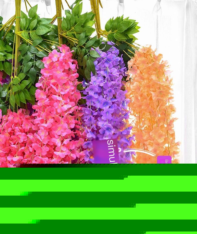 ArtificialLilacWisteriaFlowers-BrightRed-110CM-12-StemPack