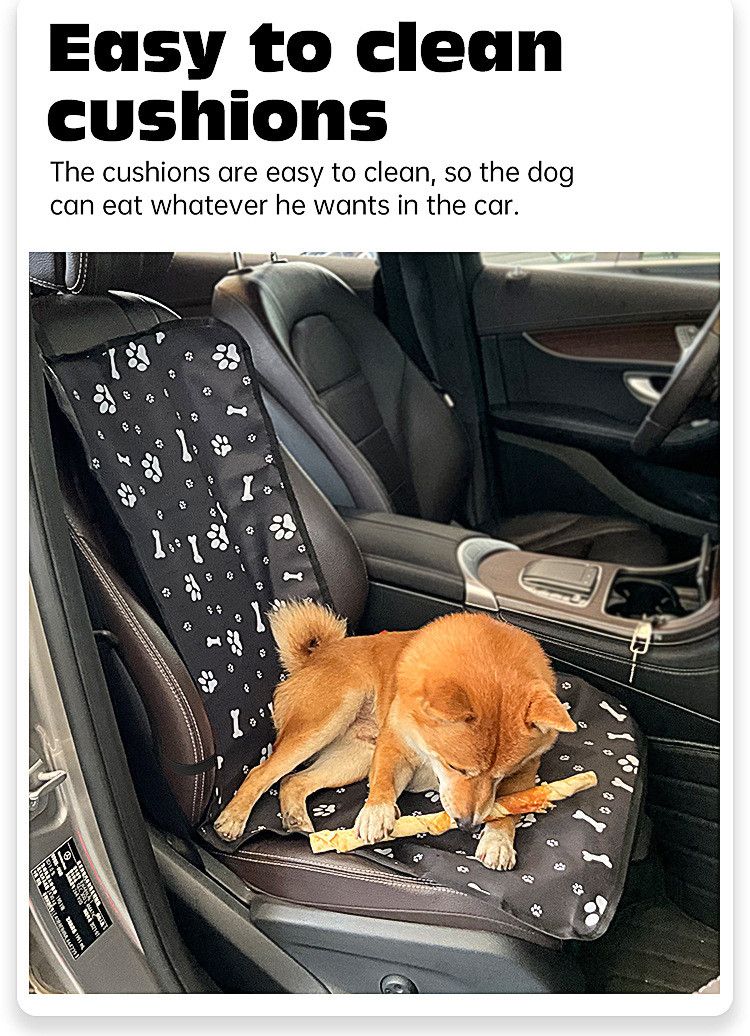 PetBlackPawPrintCarMat
