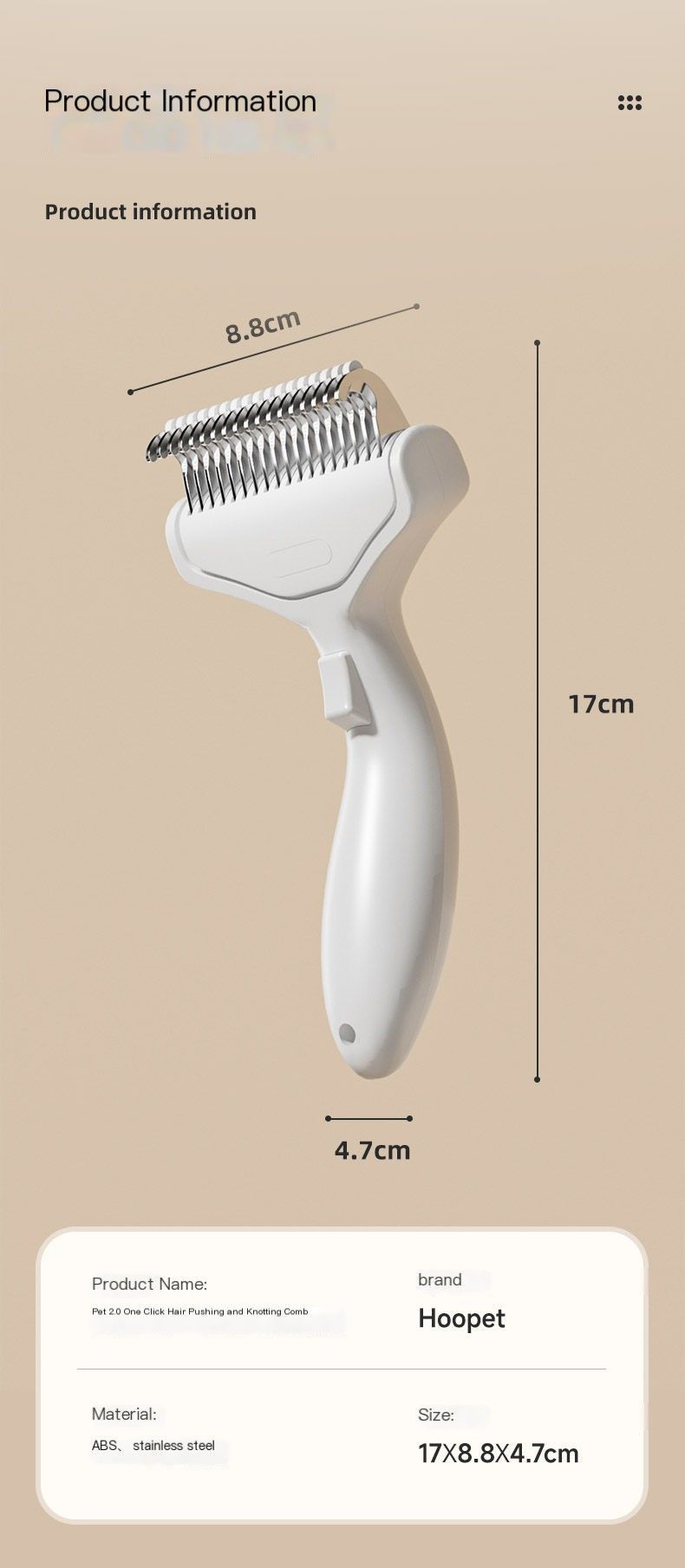 Cat hair comb-Yellow