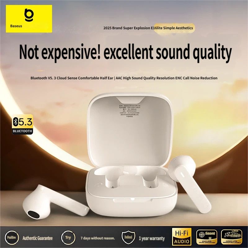 Baseus E16 Bluetooth headset-White