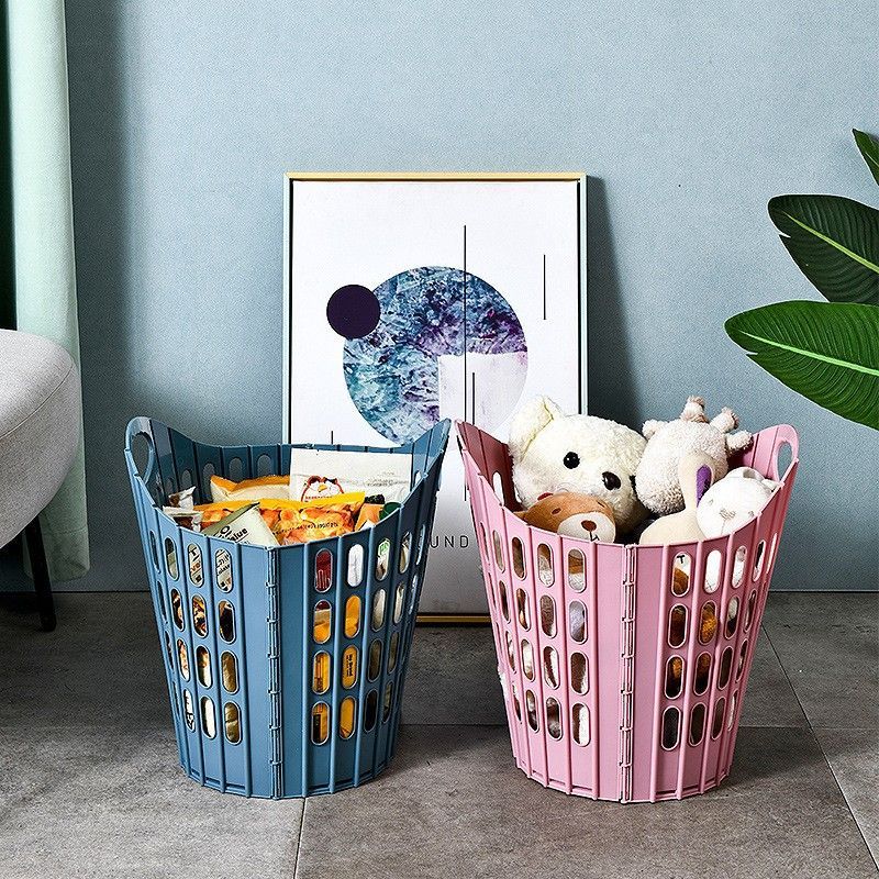 Fold the dirty clothes basket-large blue