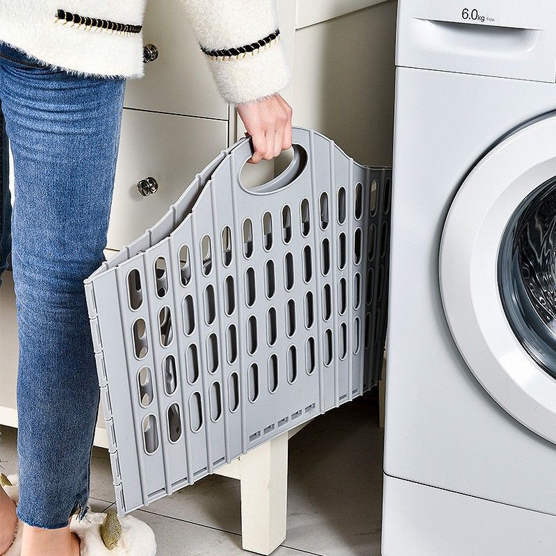 Fold the dirty clothes basket-small blue