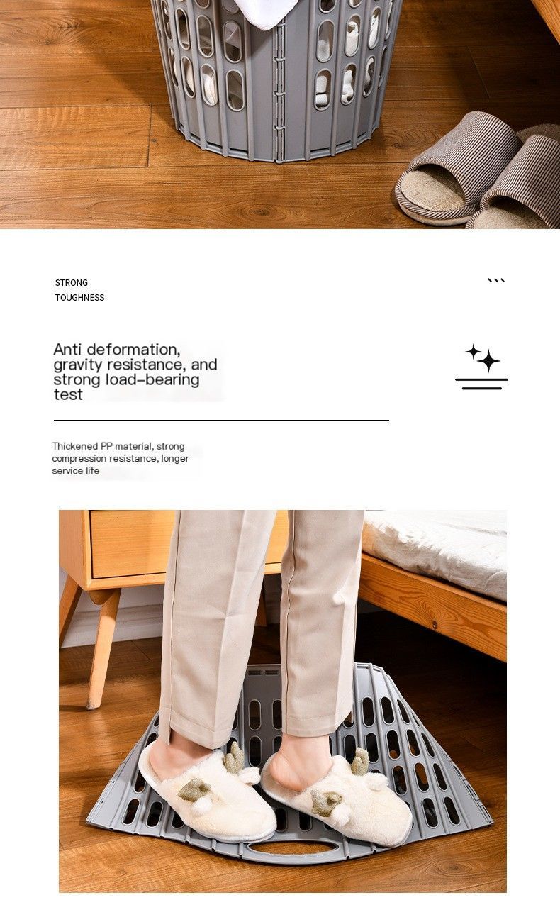 Fold the dirty clothes basket-small gray