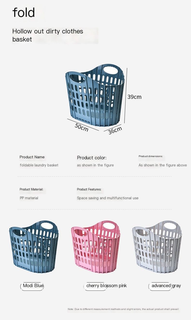 Fold the dirty clothes basket-small white