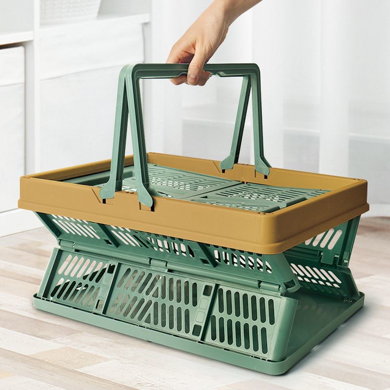 Folding picnic basket-Brown with Beige