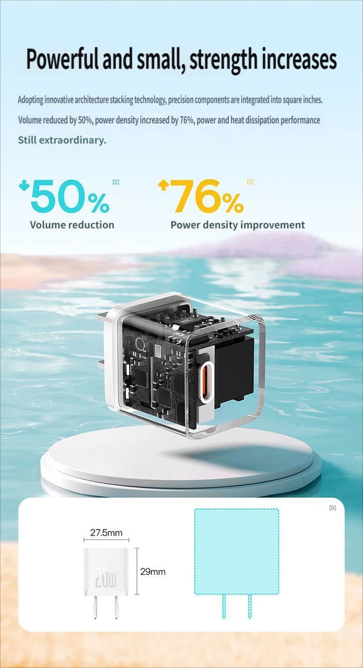 Baseus GaN5 Fast charging charger mini 1C 20W-Black
