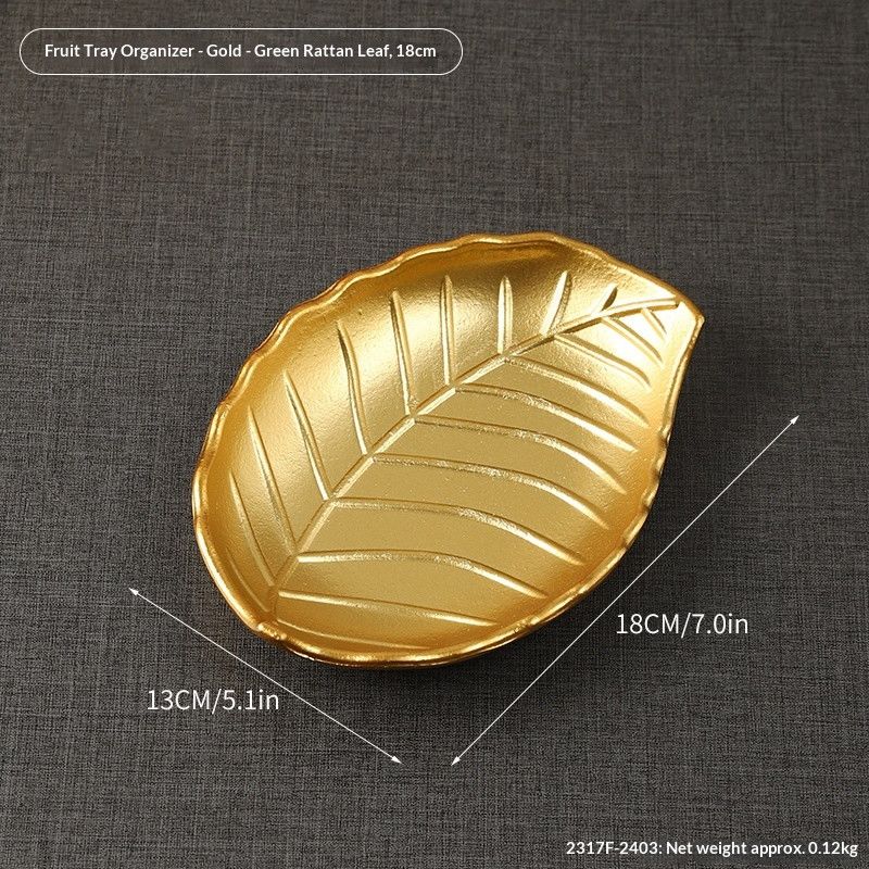 2317F-2502-Gold--VeinedLeaf30cm