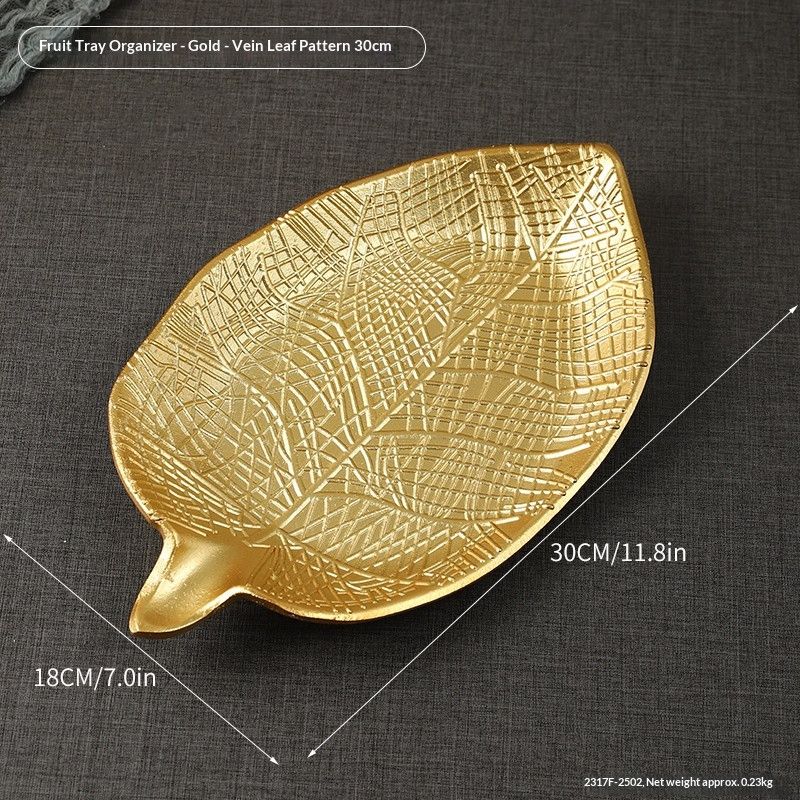 2317F-2502-Gold--VeinedLeaf30cm