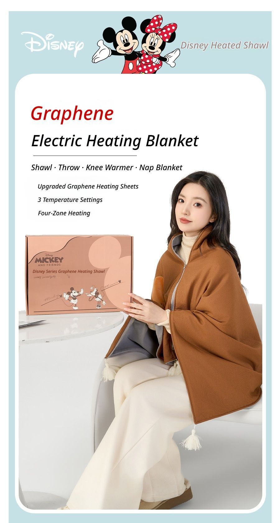 Heating Shawl - grey