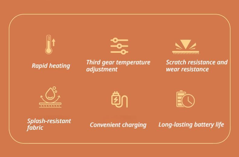 Outdoor Smart Heated Winter Gloves Black