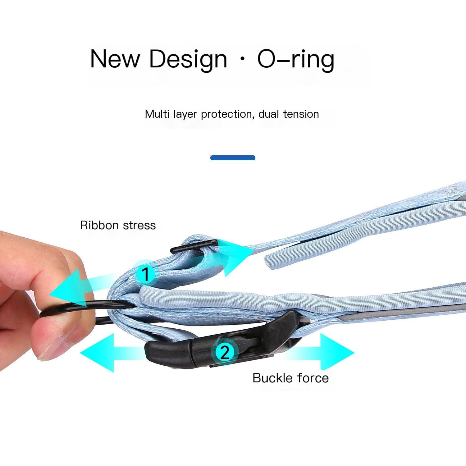 Pet positioning collar-Camo Blue 1Pair1-XL-without locator