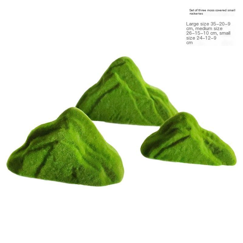 ArtificialRedSilkLargeRoundMossRockery