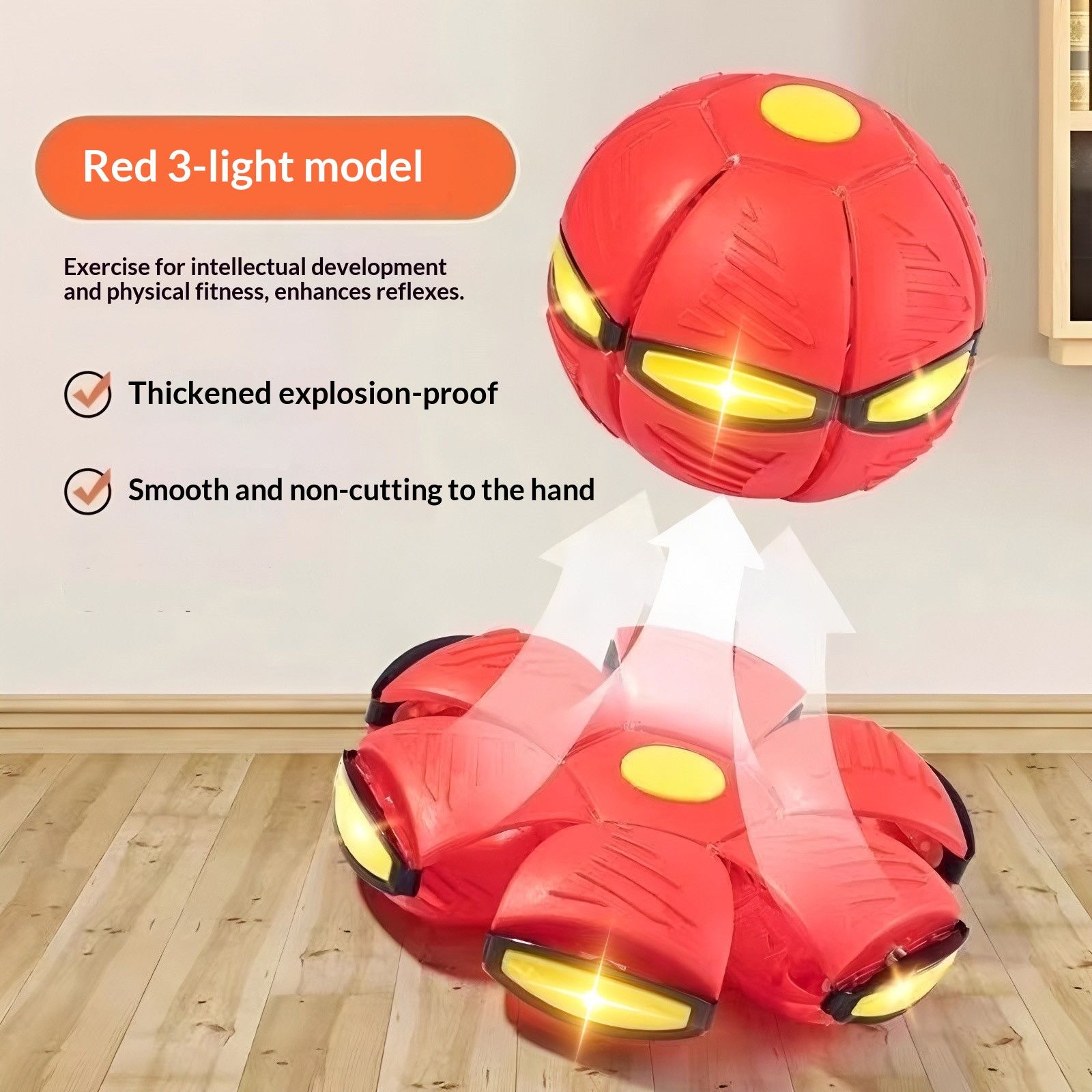 TransformingFlyingSaucerBall-Red(ThreeLights)
