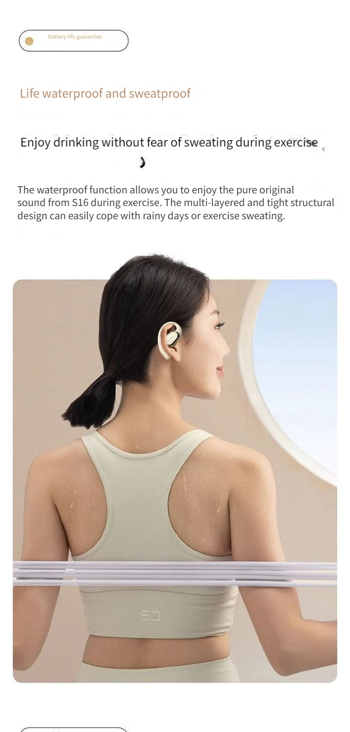 S16 Bluetooth headset-Beige
