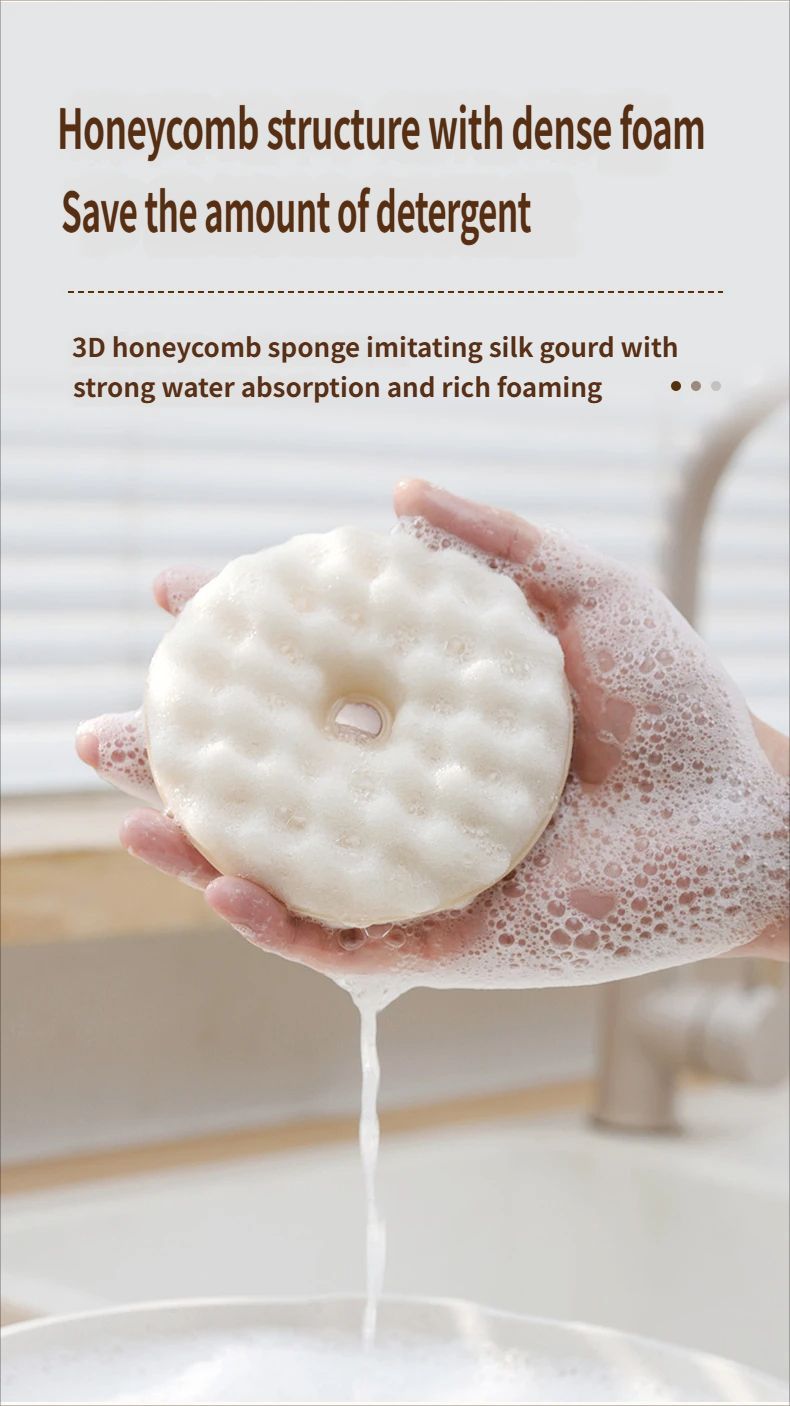 SuctionCupSpongeDishCloth-White
