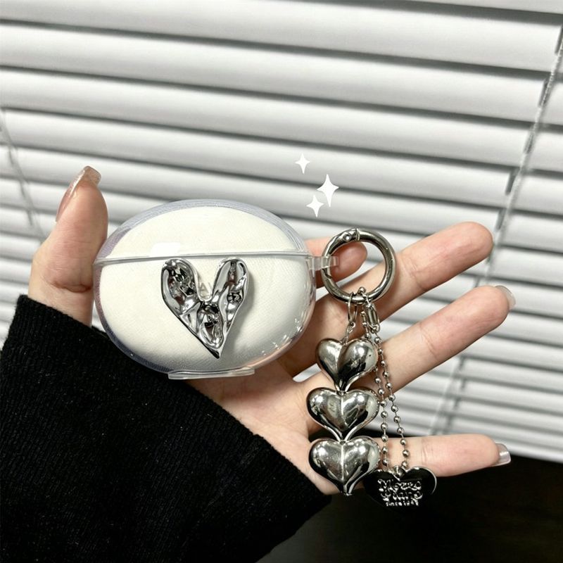 Transparent + Black Buckle Bluetooth Earphone Case Apple AirPods 4