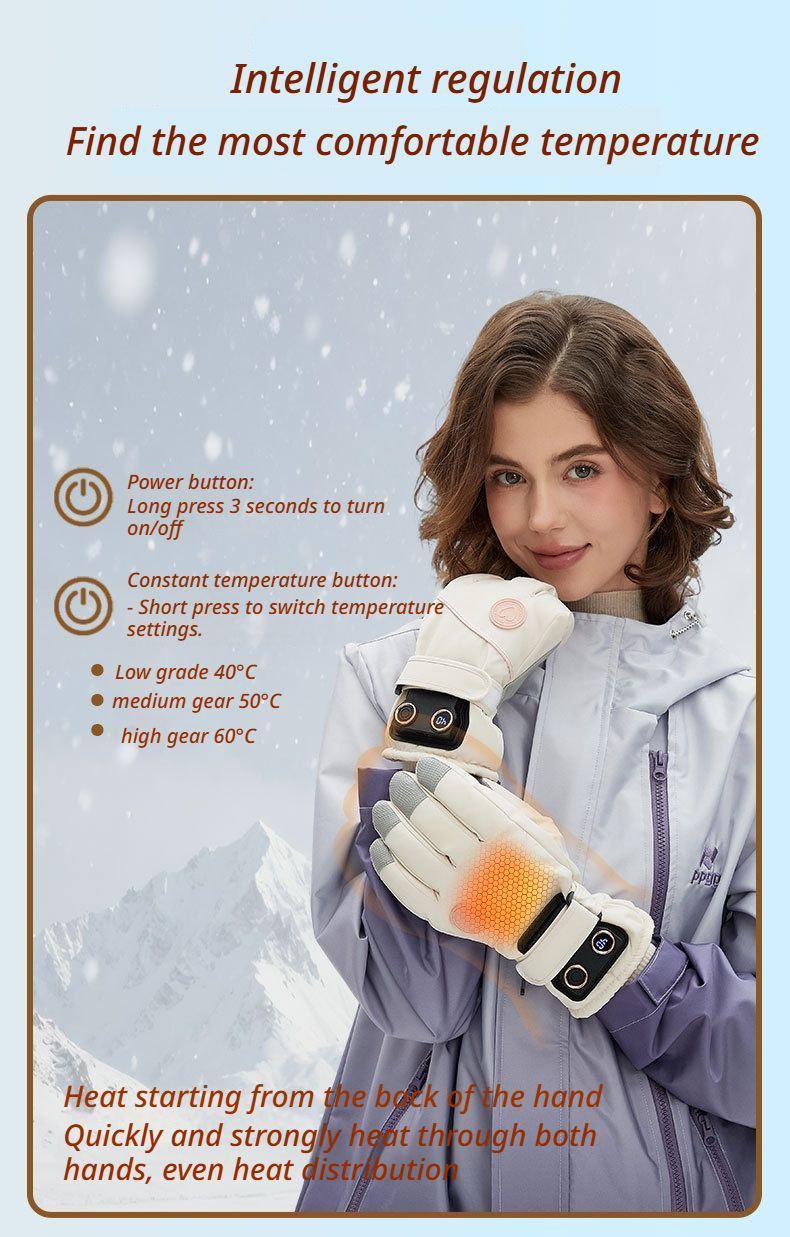 USB Heated Gloves for Outdoor Blue