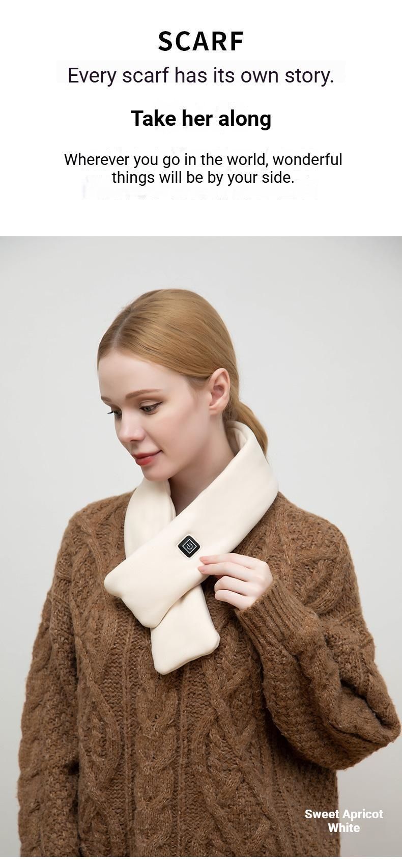 USB Rechargeable Graphene Heated Neck Warmer Khaki-Gift Box Edition