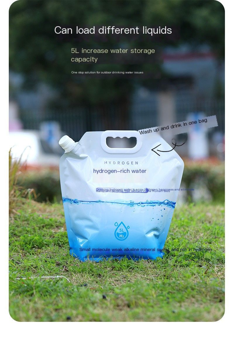 Outdoor portable folding water storage bag-3L transparent