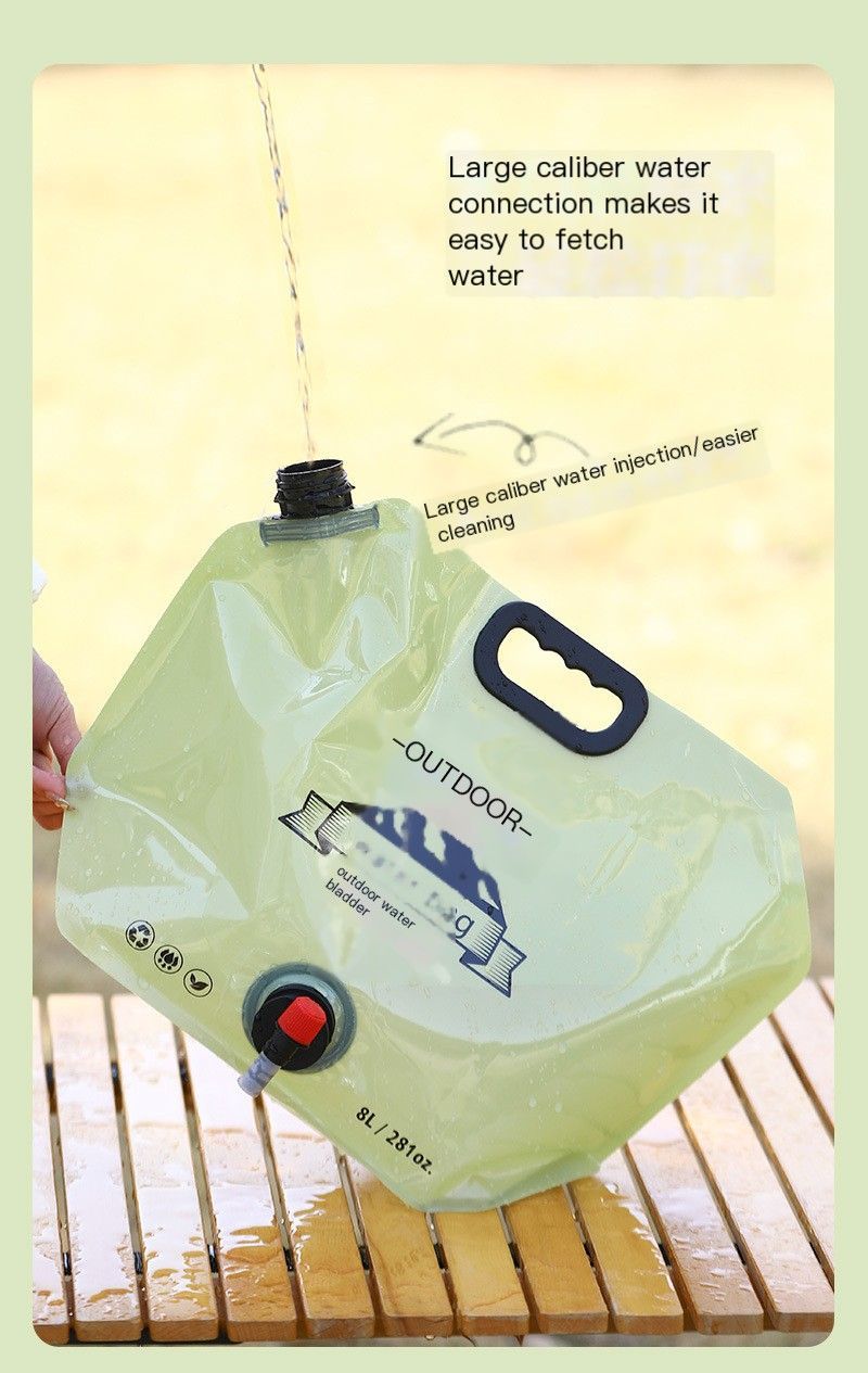 Outdoor portable folding water storage bag-3L transparent
