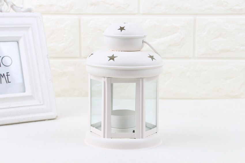 White Black and Red Candle Holder Set of 3
