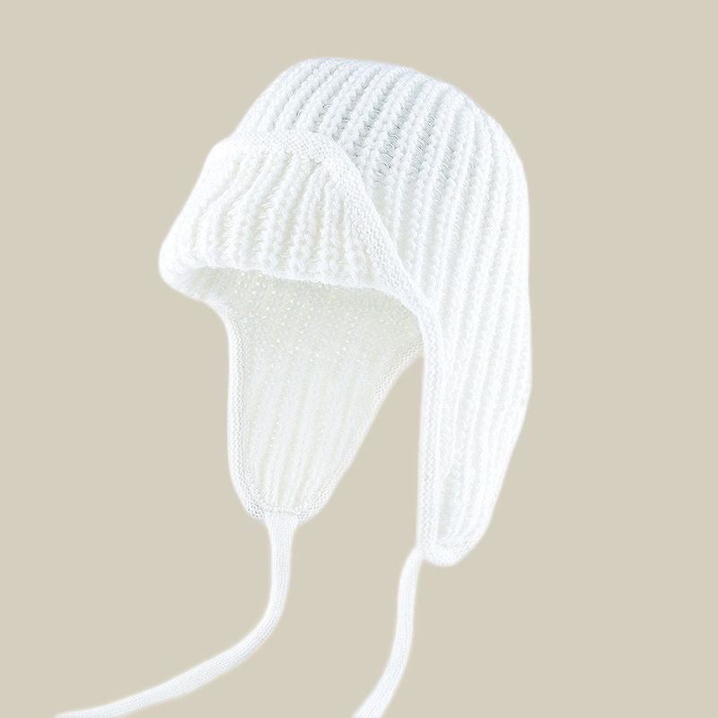 Women Plain Aviator Hat with Earflaps Gray