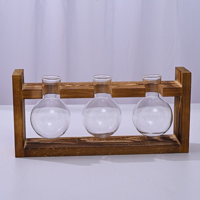 HydroponicWoodenFramewithSnap-On-DiamondTripleBottle
