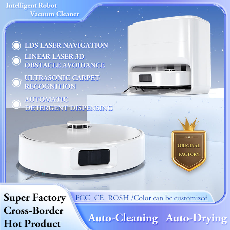 Room Cleaner Robot Auto Cleaning 4000Pa Household Floor Carpet Sweep Cleaningrobot Auto-drying Aspiradora Robot Inteligente