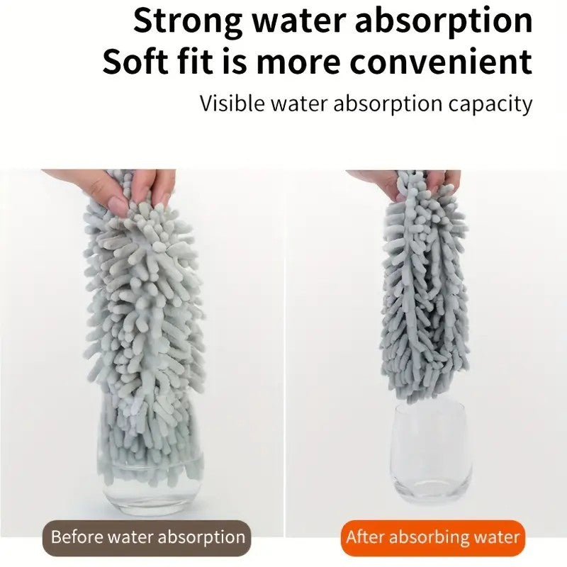khaki Household Cleaning Duster / Static Duster / Dust Sweeper / Telescopic & Non-Shedding / Washable & Bendable / High-Reach Cleaning Tool / Cleaning Tools & Supplies