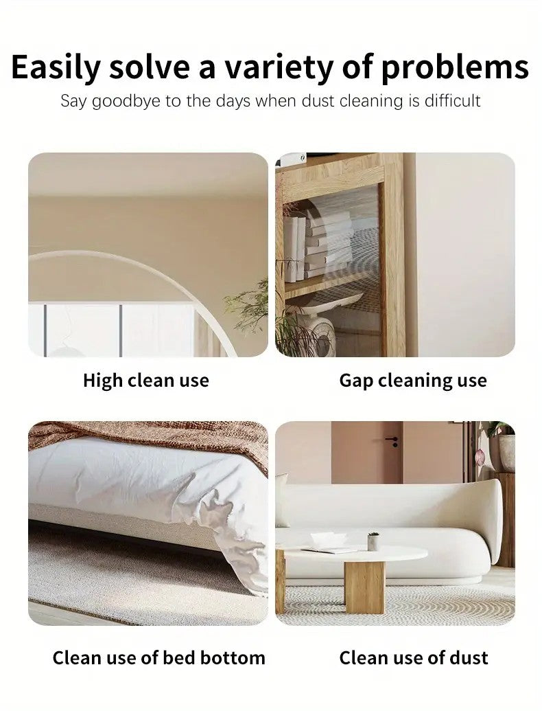 khaki Household Cleaning Duster / Static Duster / Dust Sweeper / Telescopic & Non-Shedding / Washable & Bendable / High-Reach Cleaning Tool / Cleaning Tools & Supplies