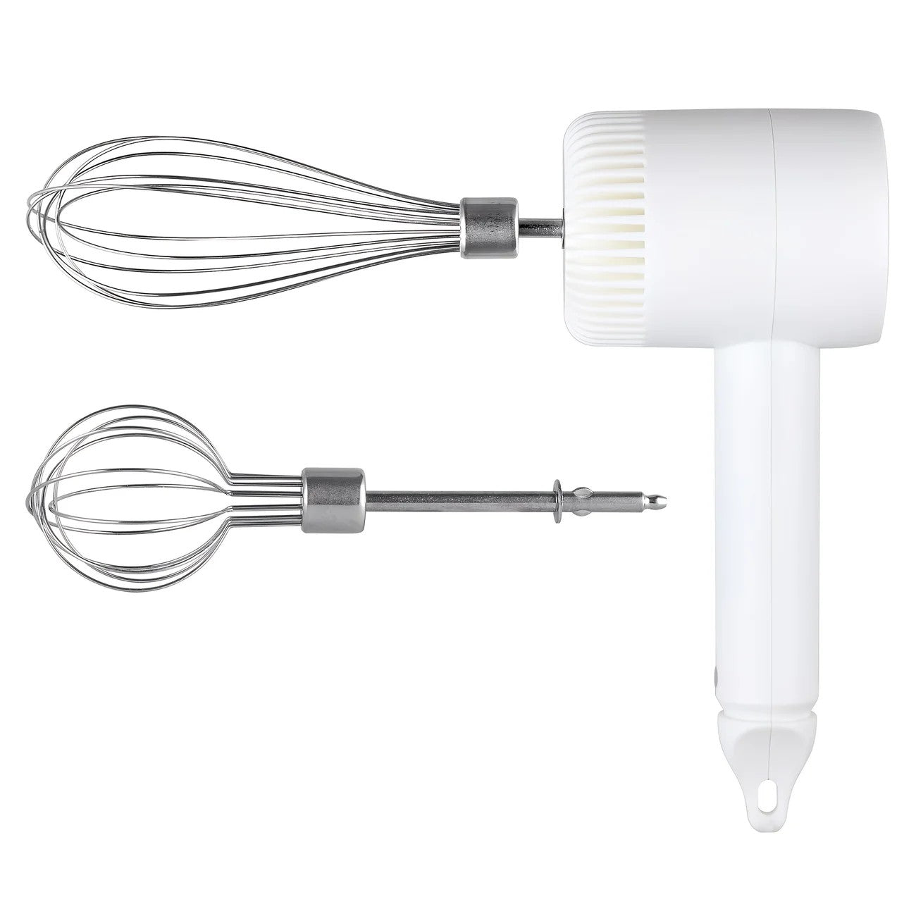 Green Wireless charging handheld mixer, 30W with three-speed settings. Dual whisk heads designed for whipping eggs, cream, and batter. Suitable for both kitchen and outdoor use, also an ideal gift.