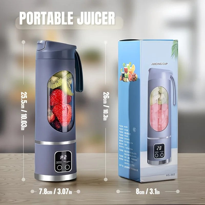 (white)Portable USB Charging Blender & Juicer - Easy to Clean, Suitable for Fruit and Vegetable Drinks, Smoothies - Capacity Ranging from 10.14 oz to 16.91 oz