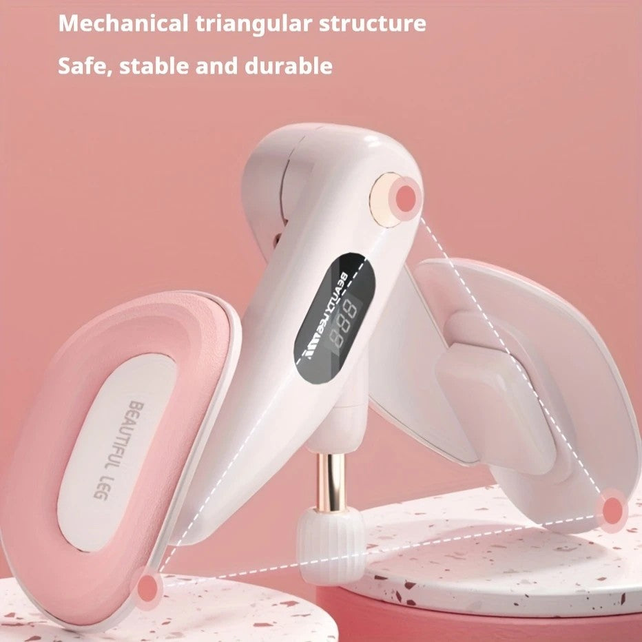 Smart Counting Buttocks and Leg Trainer. Adjustable resistance for precise activation of glute and inner thigh muscles. Features anti-slip design—your essential home fitness tool for body shaping, effortlessly tracking workout repetitions.(GREY)
