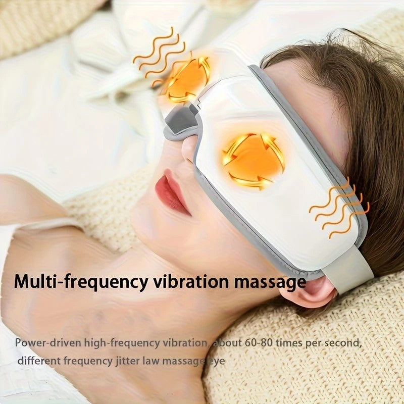 4D Smart Multifunctional Eye Massager with Air Pressure, Vibration, Heating, and Music.