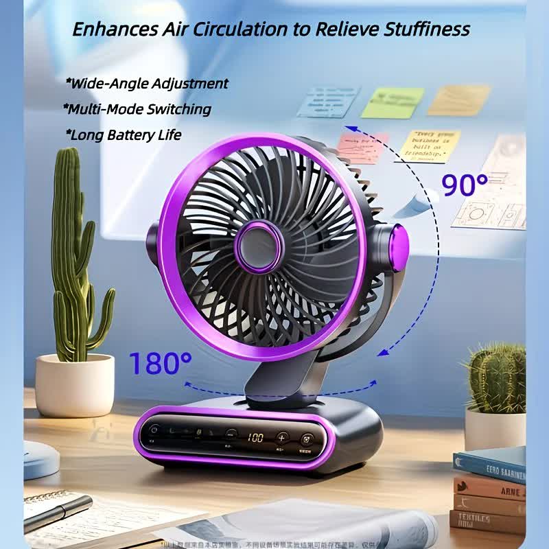 Cream rice,AI Smart Circulating Fan: 4 Modes + Silent Airflow, Your All-Scenario Cooling Companion